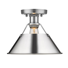 Golden 3306-FM PW-CH - Yep by Golden Lighting Orwell 1-light Flush Mount in Pewter and Chrome shade